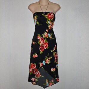 Forever 21 Y2k Floral‎ Strapless Tube Dress